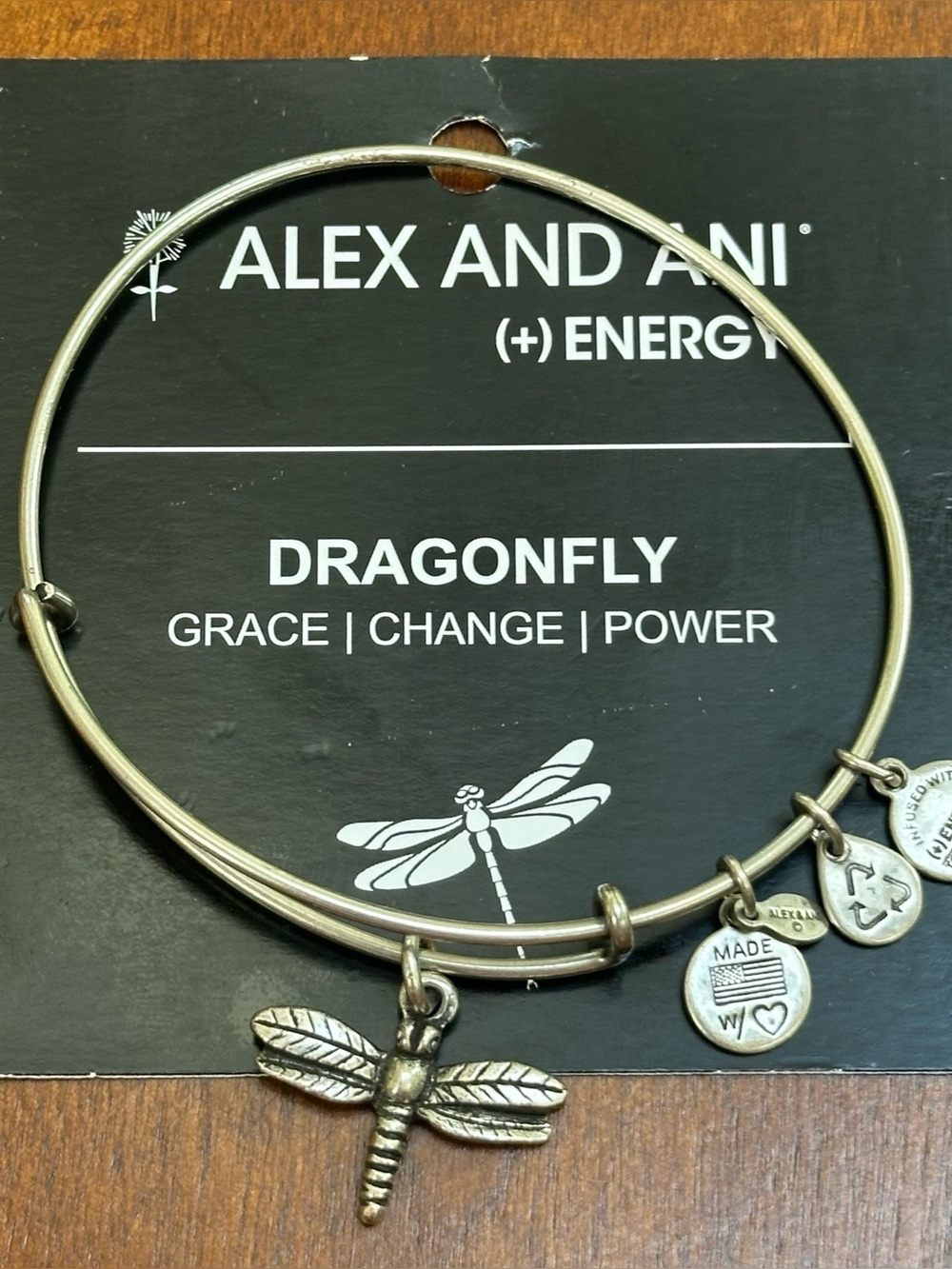 Alex and Ani (+) Energy Dragonfly Charm Bracelet